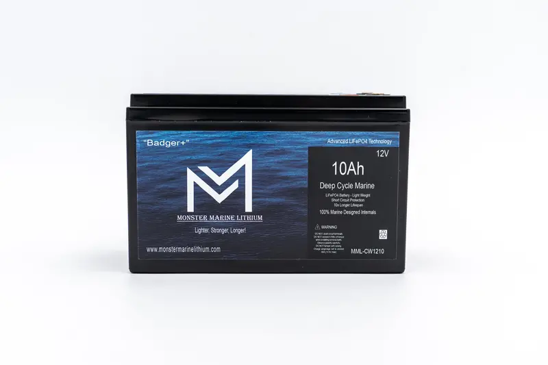 12V 10Ah Compact Deep Cycle Lithium Battery For Marine Electronics 1