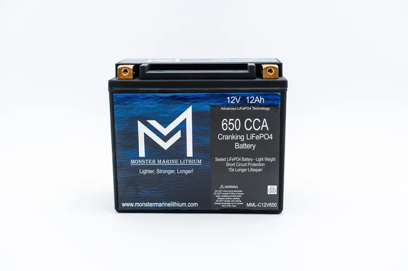 12V 12Ah Cranking Lithium Battery – 650 Cca Marine Engine Start 1