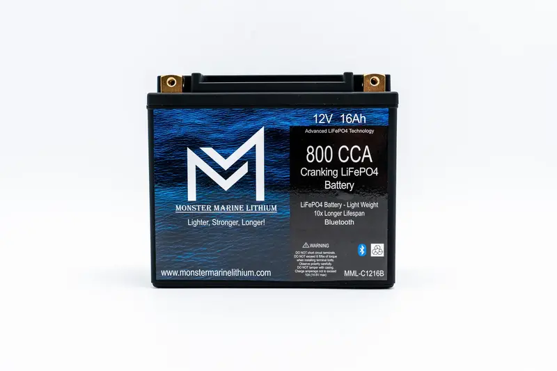12V 16Ah Bluetooth Cranking Battery – 800 Cca Marine Starting Power 1