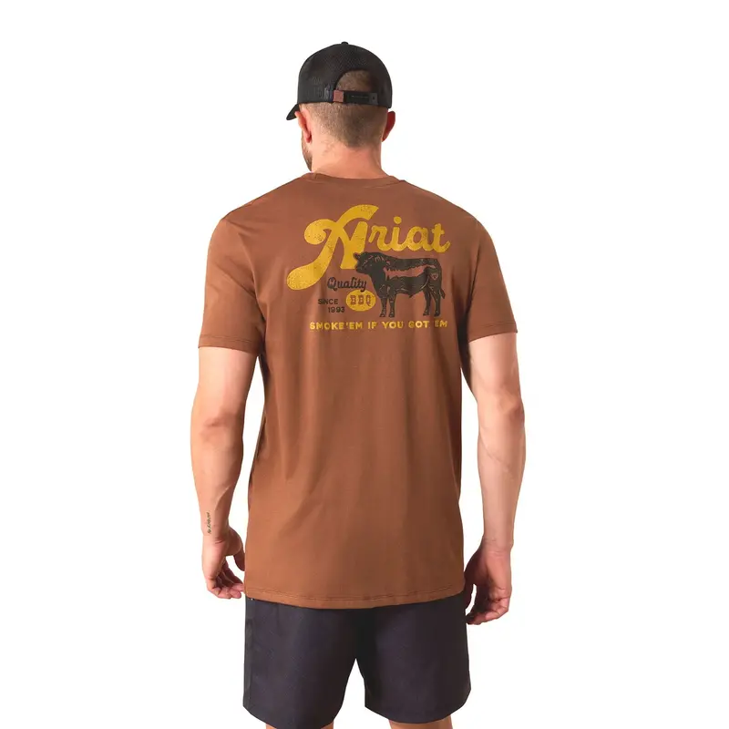 Ariat Bbq Smoke Western Graphic Tee – Breathable Short Sleeve Top 1