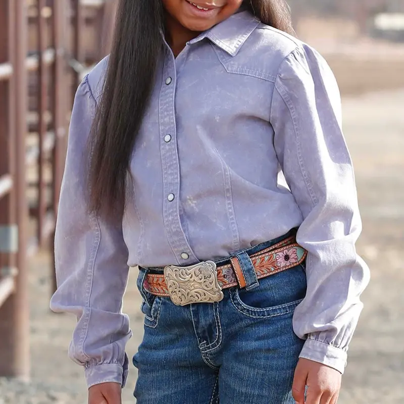 Cinch Girls Vintage Lilac Blouse 1