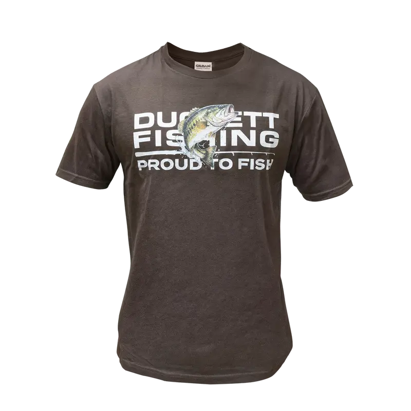 Duckett Proud To Fish Crewneck Tee – Heritage-Fit Cotton Shirt Celebrating Angler Pride 1