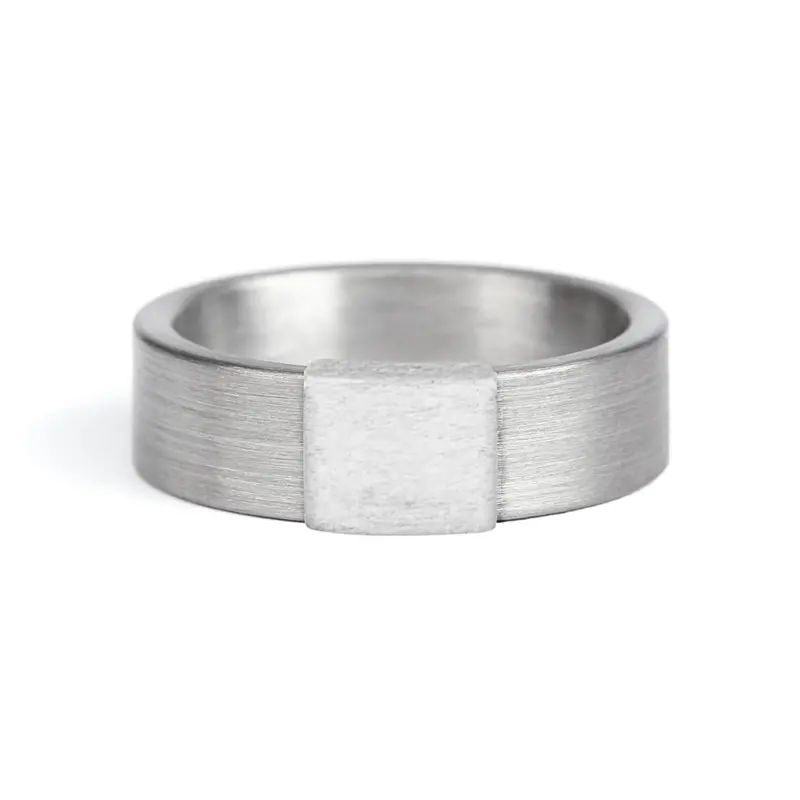 Everyday Outdoors Classic 7Mm 14Kt White Gold Barrel Band 1