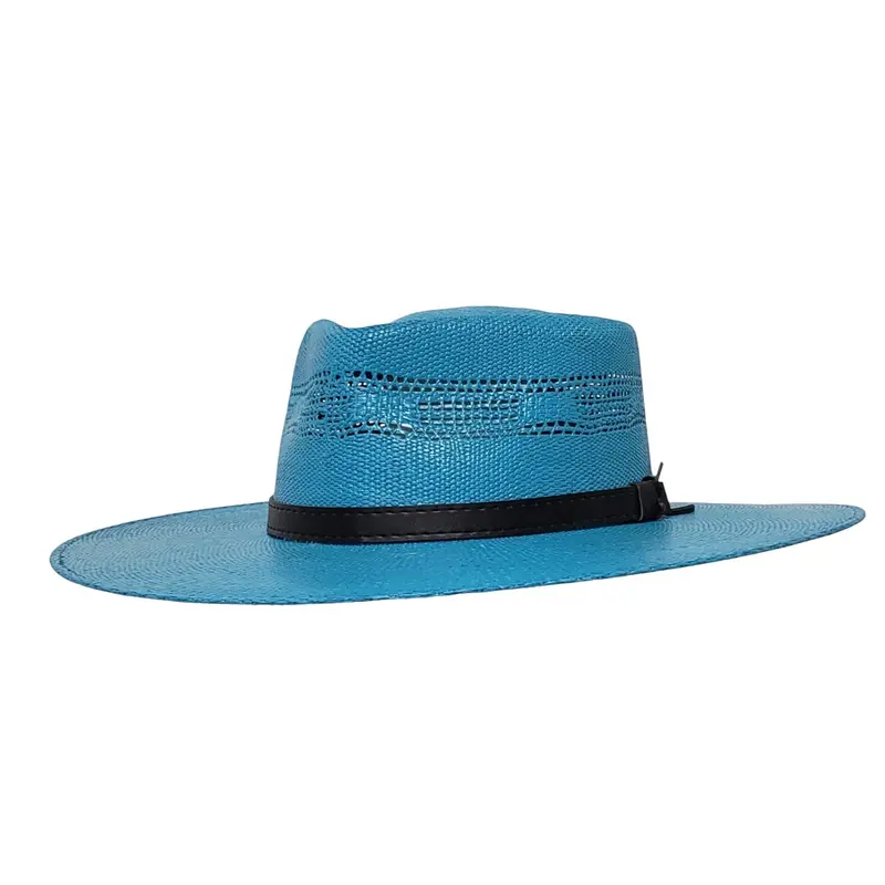 Gone Country Lolita Turquoise Bangora Straw Hat (Style 218) 1