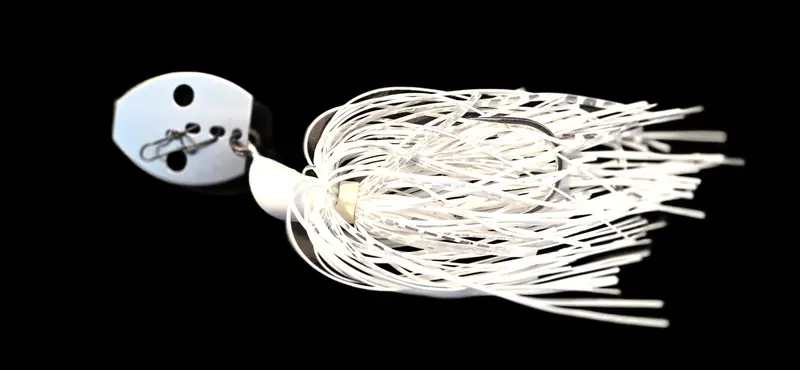 Just Lures Chatter Jig – White Shimmer Finish 1