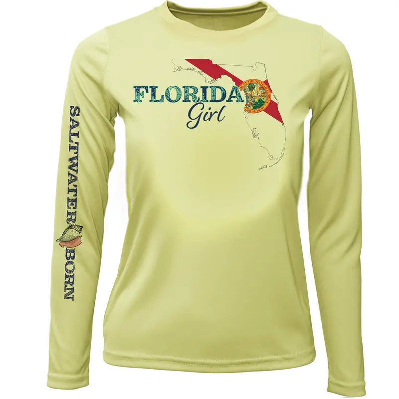 Key West Lifestyle Girls Long Sleeve Upf 50+ Dry-Fit Shirt 1
