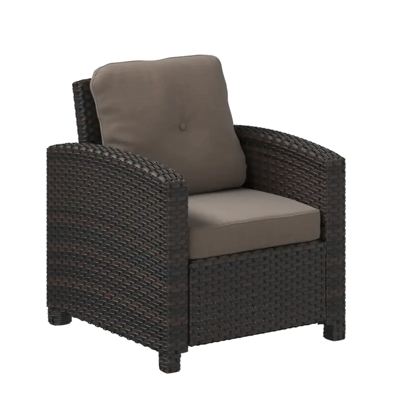 Miles Mocha Outdoor Wicker Club Chair – Balkene Home 1