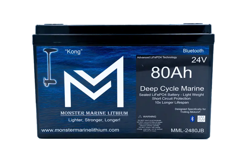 Monster Marine Kong 24V 80Ah Bluetooth Trolling Motor Lithium Battery 1