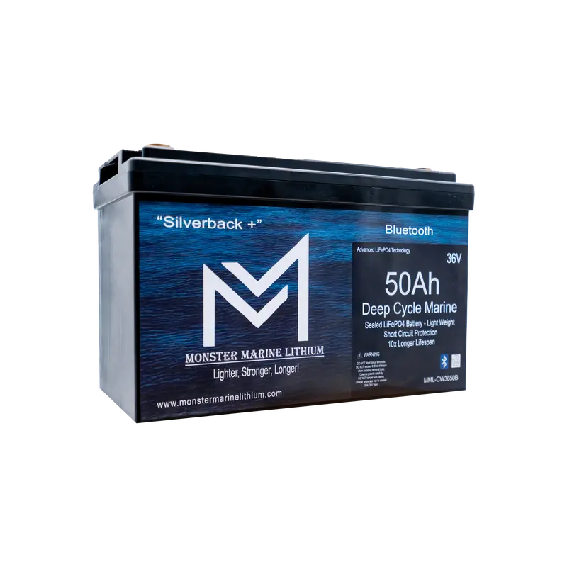 Monster Marine Mml-3650Bt 36V 50Ah Bluetooth Trolling Motor Lithium Battery 1
