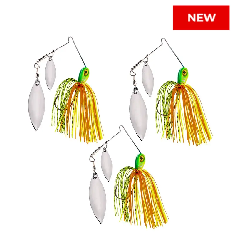 Reaction Tackle Lead Double Willow Blade Spinnerbaits – 3-Pack 1
