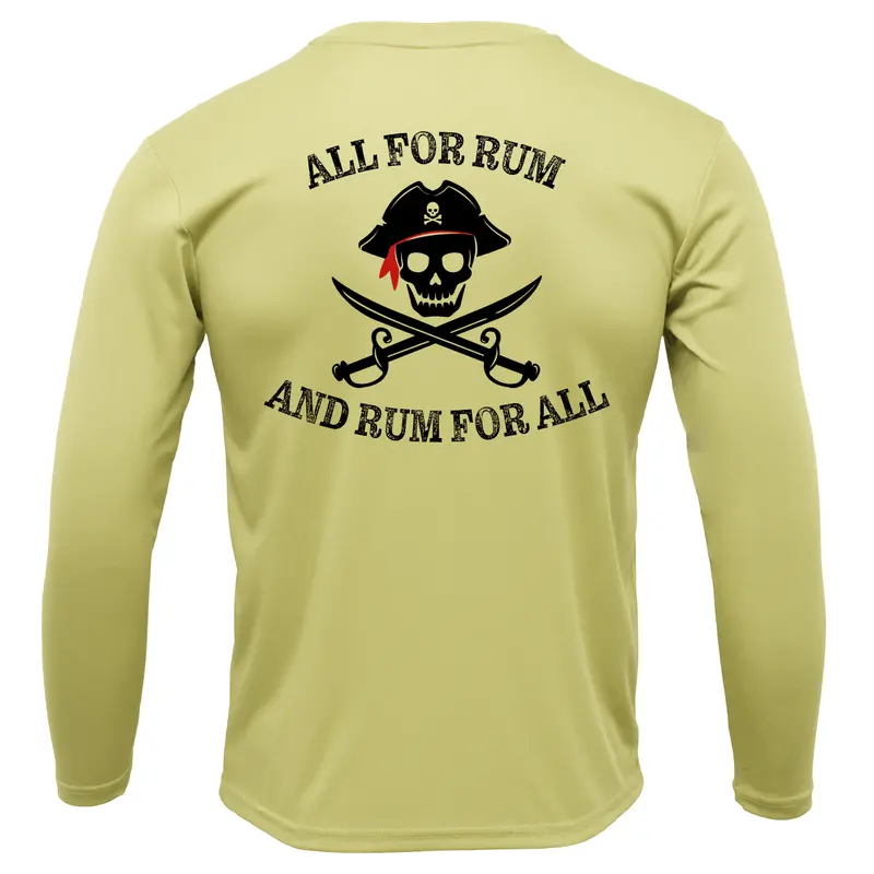 Rum-Themed Girls' Upf 50+ Long Sleeve Dry-Fit Sun Shirt – Florida Inspired 1